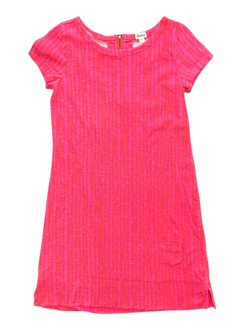 Hatley Fish Zip pink and orange preppy vibrant comfy A Line cotton shift dress M